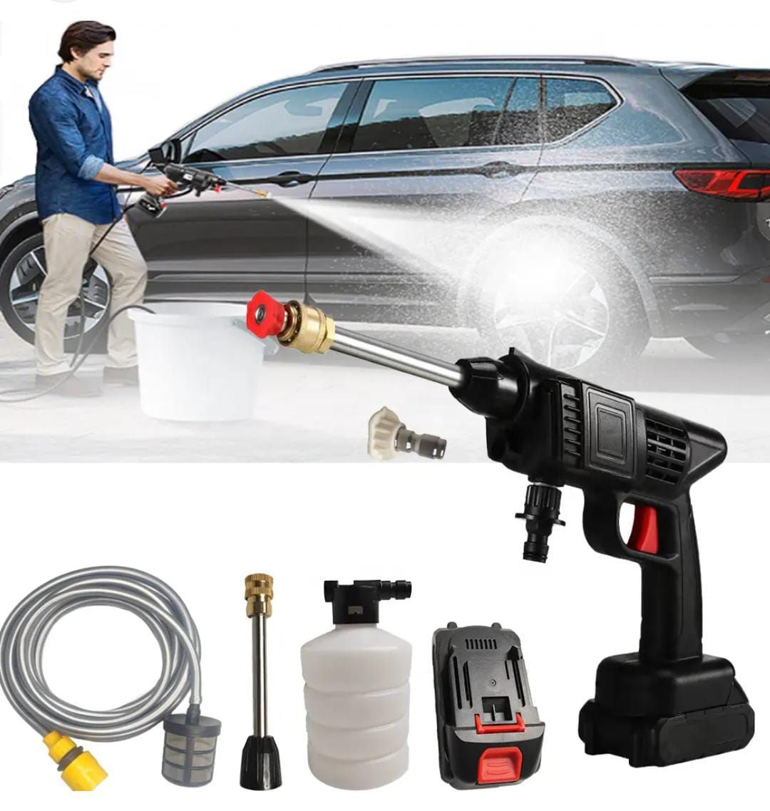 High Pressure Car Washer Gun | Portable Spray for Car, Bike, Solar Panel & Floor Cleaning